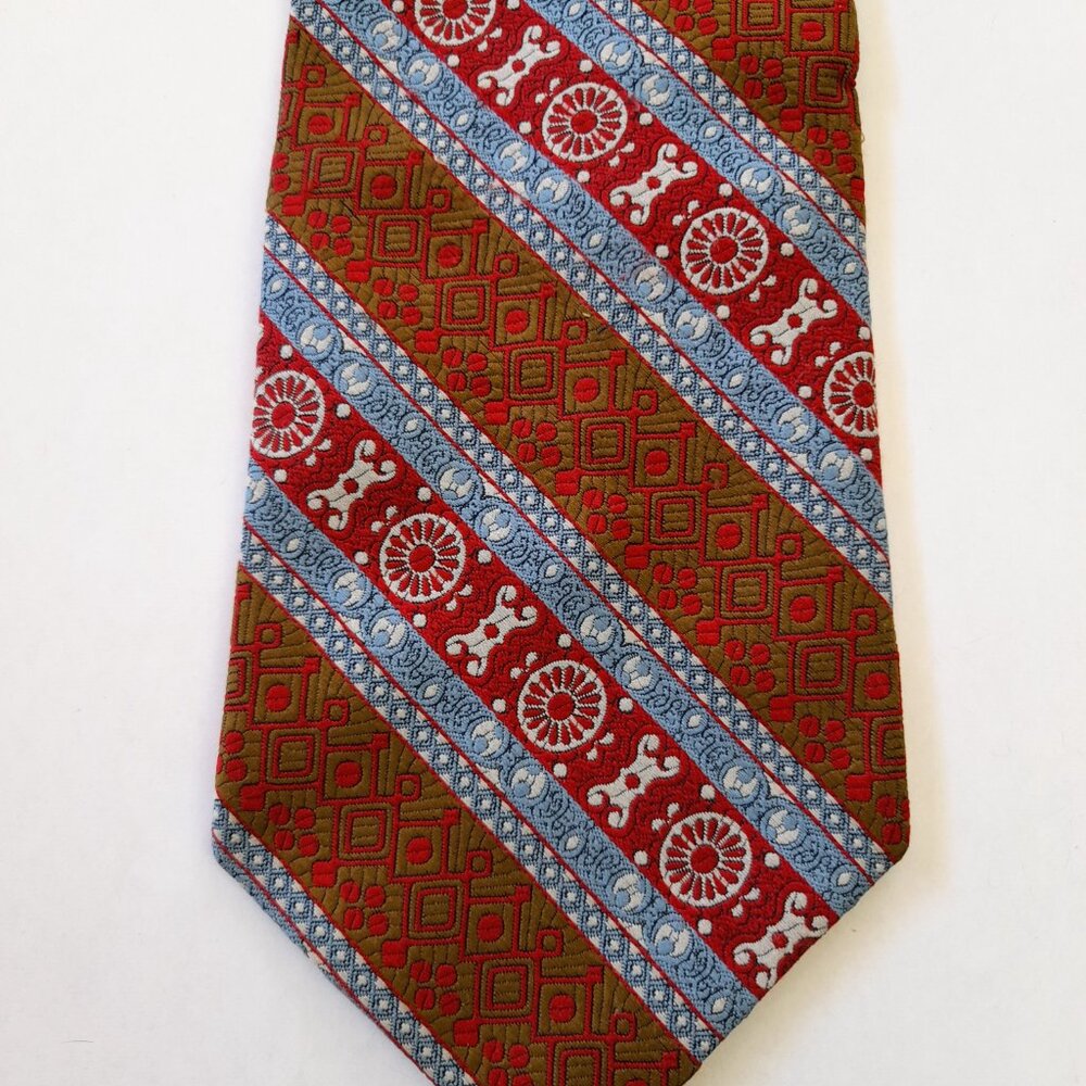 Vintage Christian Dior Neck Tie Retro 1970s 70s Polyester Wide Necktie